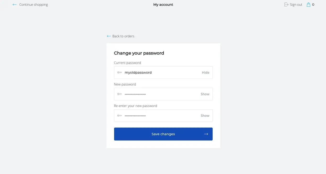 edit password