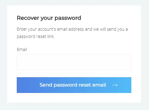 recover password