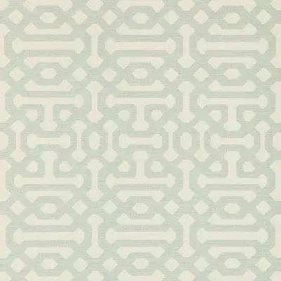 an image of the Fretwork Mist cover by Sunbrella