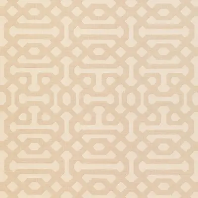 an image of the Fretwork Flax cover by Sunbrella